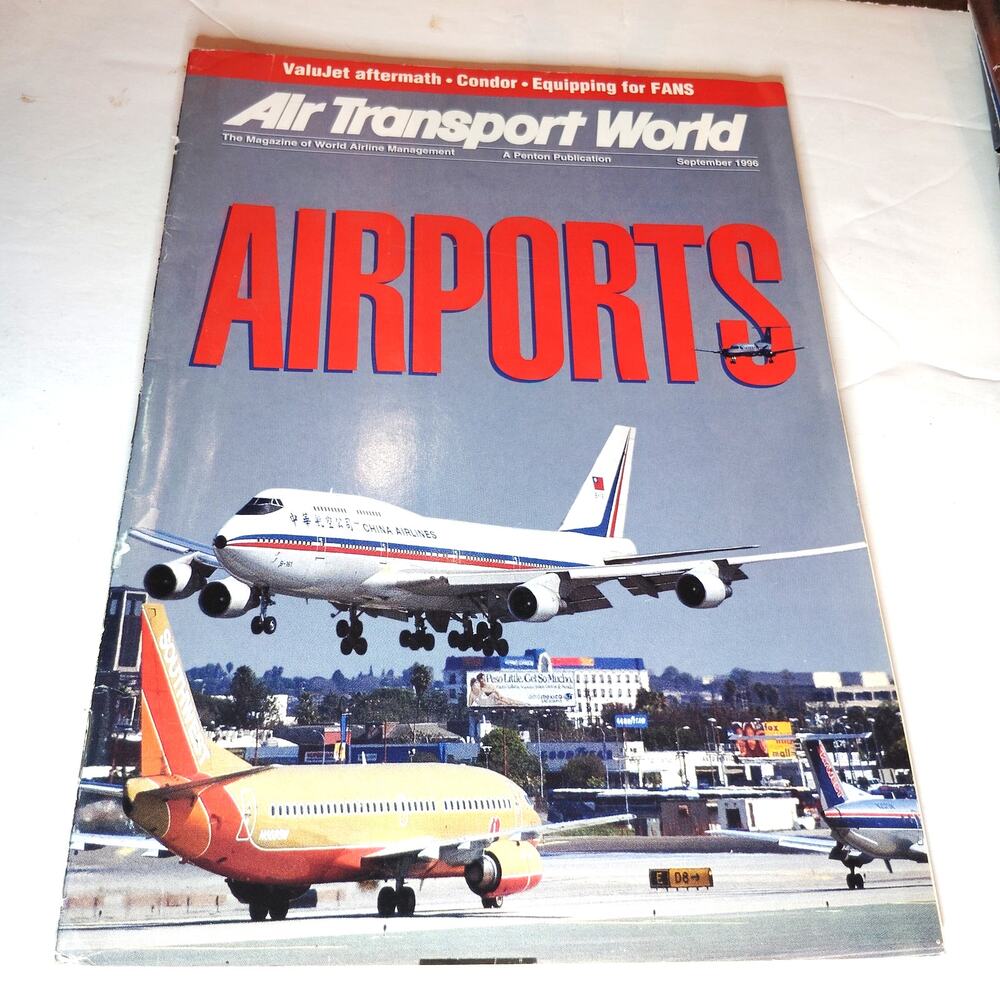 Air Transport World Magazine - September 1996 - Airports - Vintage Aviation